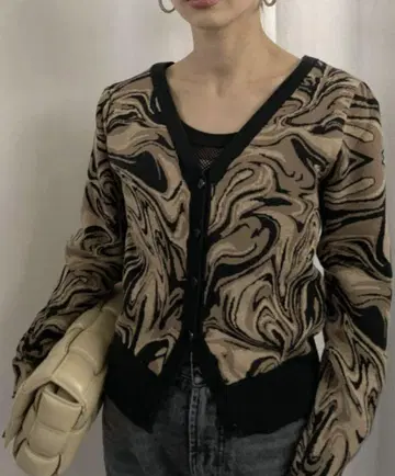 Ameri 2WAY MARBLE PETIT KNIT