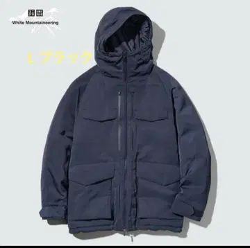 하이브리드 다운 오버사이즈 파카 화이트 마운티니어링 블랙