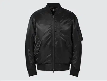 UNIQLO +J 하이브리드 다운 오버사이즈 MA-1 M 블랙