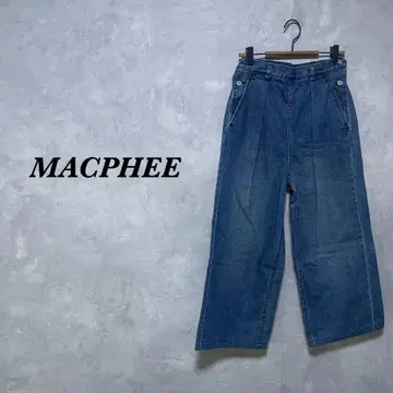 MACPHEE 투모로우랜드 와이드 데님 턱 32 블루 4588