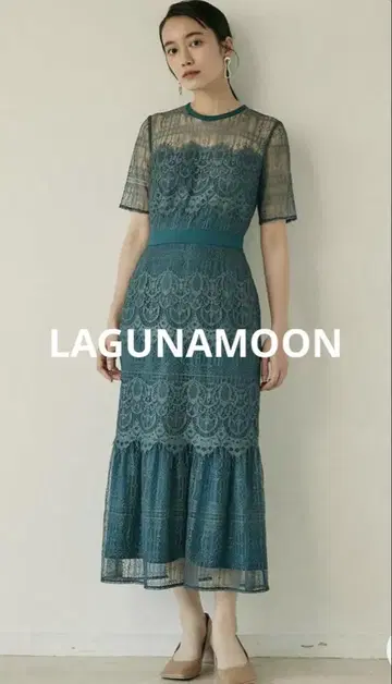 LAGUNAMOON LADY 헤머 플레어 레이스 원피스