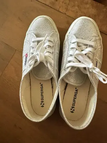 SUPERGA 실버 스니커즈 38
