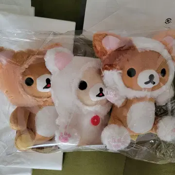 리락쿠마 고양이 봉제 인형 3개 세트