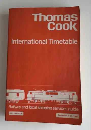 초레어 Thomas Cook 토마스 쿠쿠 시간표 1980년