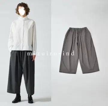 미즈이로 인드 하이웨스트 와이드 팬츠