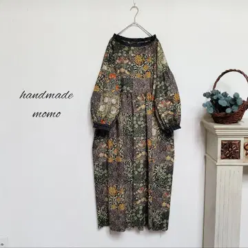 handmade 윌리엄 모리스 패치워크풍 원피스 free
