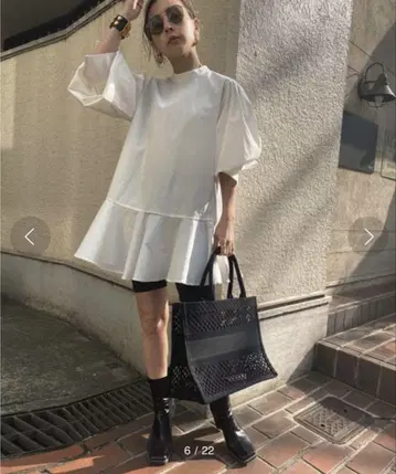 AMERI FLARE SHIRT WITH VEST 퍼프 셔츠만