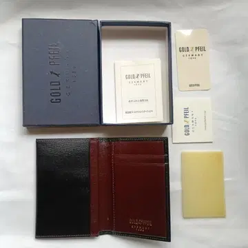 GOLD PFEL 명함지갑 블랙/브라운 가죽