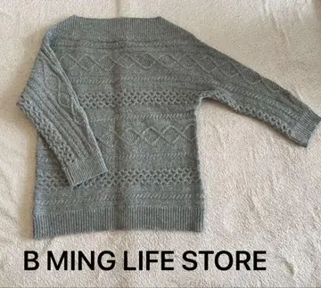 B MING LIFE STORE 그레이 니트 스웨터 빔즈 프리 사이즈