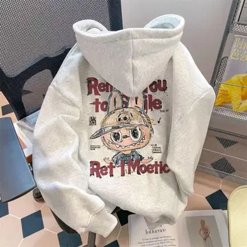 러브브 캐릭터 그래픽 후드티 L