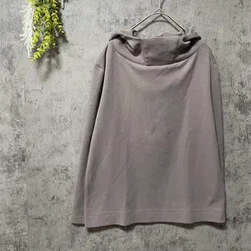 두클라세 후드 부착 후드티 하이넥 풀오버 긴팔 상의 M