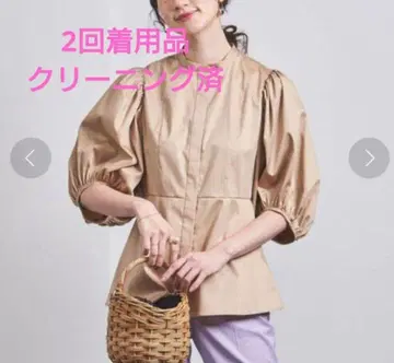 유나이티드 애로우즈 클리닝 완료 벌룬 슬리브 블라우스