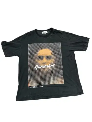 빈티지 밴딩 T셔츠 흑먹색 귀 페이드 다빈치 코드