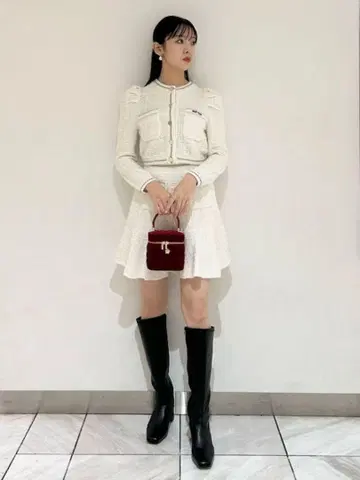 MARY QUANT 트위드 자켓과 스커트 셋업