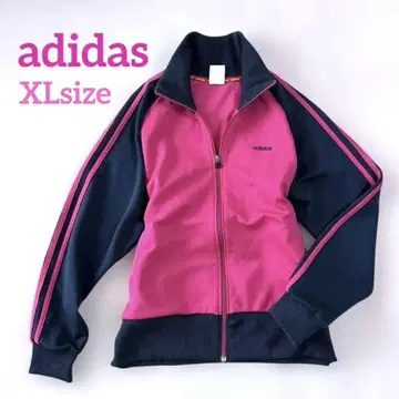 [ 새상품급 ] adidas 핑크 네이비 저지 y2k 만국기 택