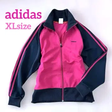 [ 새상품급 ] adidas 핑크 네이비 저지 y2k 만국기 택