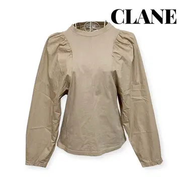 CLANE 퍼프 슬리브 긴팔 티셔츠 베이지