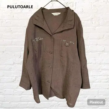 9673 PULUTOARLE 푸르토아레 얇은 소재 자켓 브라운 L 일본제