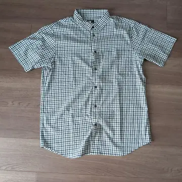 THE NORTH FACE 체크 무늬 반팔 셔츠 XL