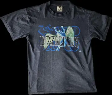 90s led zeppelin 티셔츠 빈티지 밴드 티셔츠 낡은