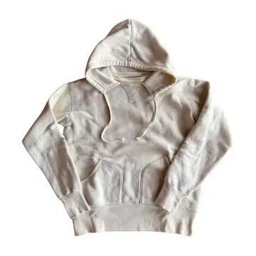 프리휠러스, 후가공 후드 맨투맨, 사이즈 38 화이트