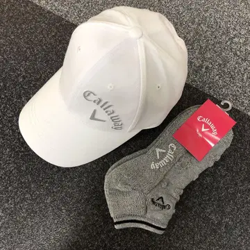 Callaway 여성 화이트 캡과 양말 세트