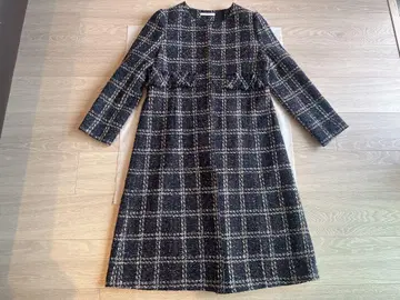 플리마셰르 잡지 게재! 트위드 코트 네이비 새상품급! 9호 정도