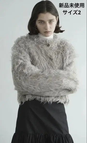 클라네 SHAGGY SHORT KNIT CARDIGAN