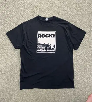 록키 T셔츠 영화 무비 블랙 00s 블랙 ROCKY XL 사이즈