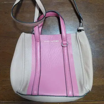 MARC JACOBS 가죽 숄더백 핑크/베이지