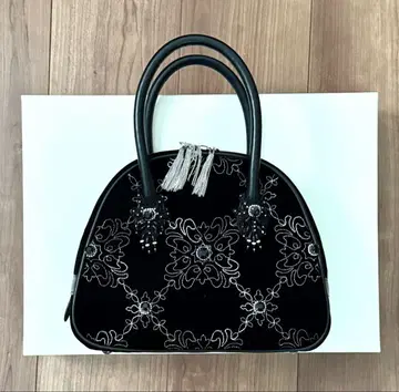 기간 한정 tanakadaisuke 벨벳 핸드백 자수 박스 포함