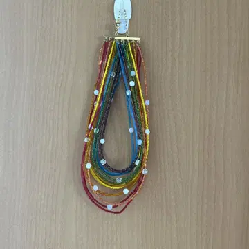컬러풀 비즈 레이어드 목걸이