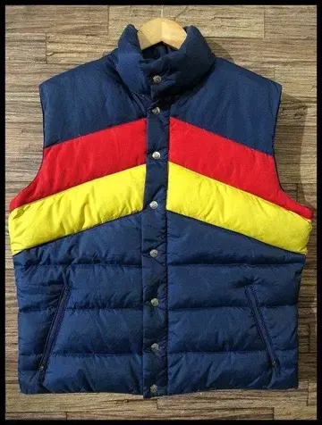 G2 구제샵 구매 80s SKI DADDLE 스키 다운 베스트 네이비 M