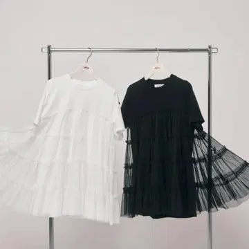 epine 튤 티어드 원피스