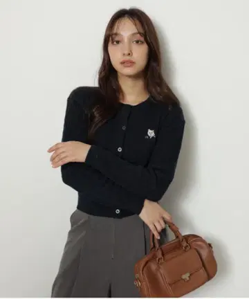 리랜드트루 mimi cat 자수 가디건 네이비
