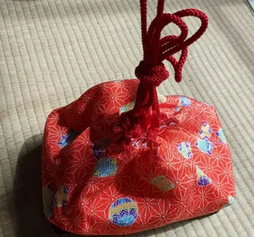 일본 의류용 가방 빨간색 패브릭 소재 대나무 바닥