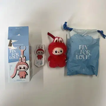 [ X ] LABUBU 라부부 PIN FOR LOVE 봉제 인형 펜던트
