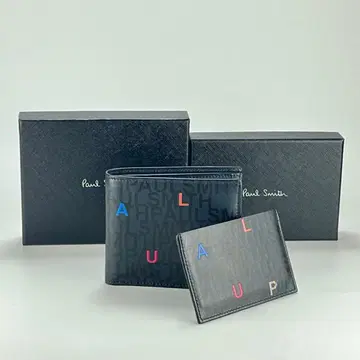 폴 스미스 접이식 지갑 & 패스 케이스 레터 프린트 멀티 컬러
