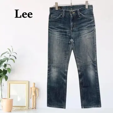 zB873 [ M ] Lee 히게 가공 구김 셀비지 청바지