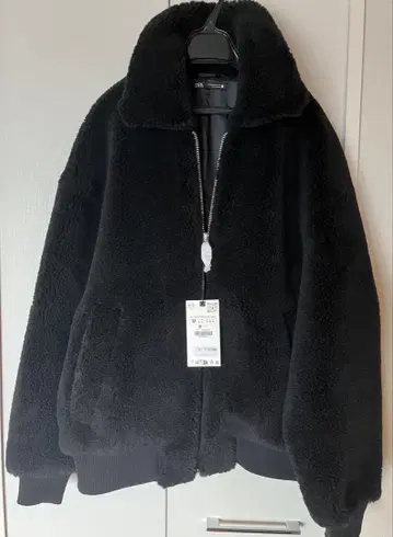 ZARA 보아 자켓 블랙 M