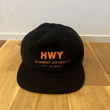 HWY 코듀로이 야구 모자 블랙