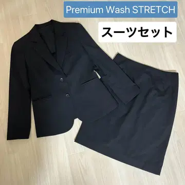 비즈니스 정장 여성용 블랙 스커트 스트레치 소재 M 사이즈 세탁 가능