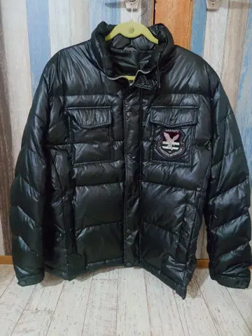 산타페 블랙 다운 자켓 엠블럼 포함