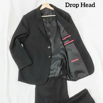 새상품급 Drop Head 셋업 수트 올 패턴 블랙 디자인 M