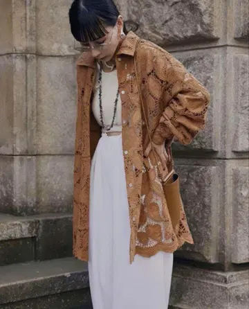 Ameri VINTAGE LIKE CODE LACE SHIRT