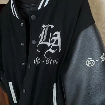 레어 G-style LA 로고 바시티 자켓