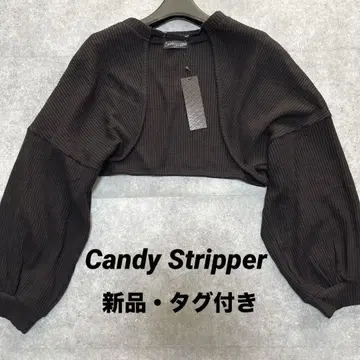 [ 새상품 택 포함 ] Candy Stripper 가디건 크롭 기장