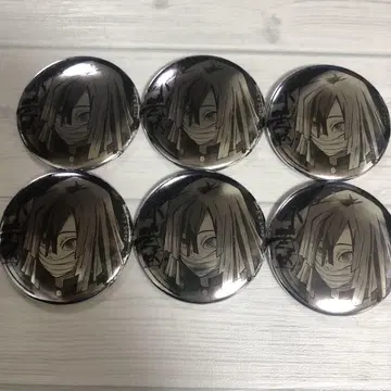 귀멸의 칼날 캐릭터 캔뱃지 컬렉션 먹 채색풍 캔뱃지 이구로 오바나이