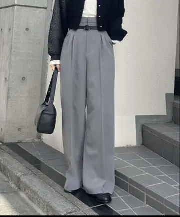[ 미사용 새상품 택 포함 ] 미스틱 벨트 포함 슬랙스 2 그레이