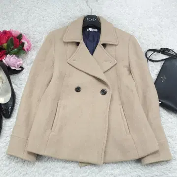 G9355*여성용 헤링본 울 숏 코트 베이지 38